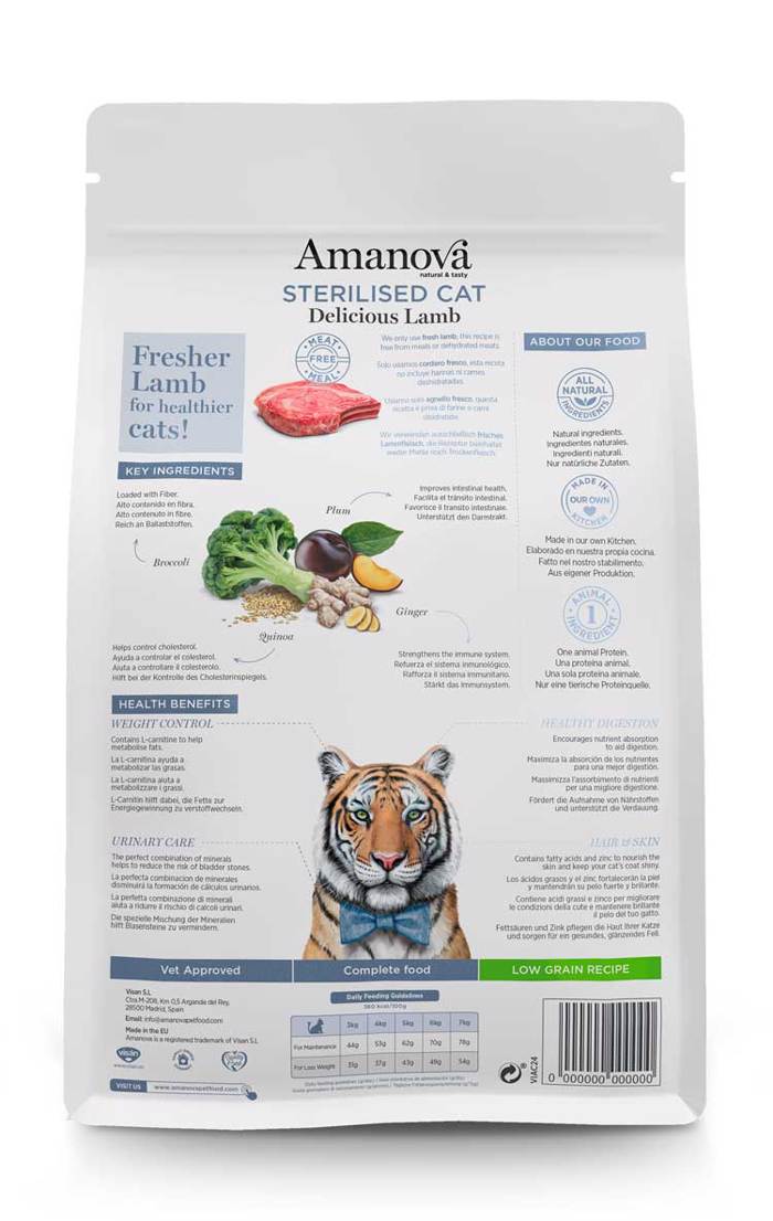 AMANOVA XIRA TROFI GTAS STERILISED CAT DELICIOUS LAMB 1.5KG